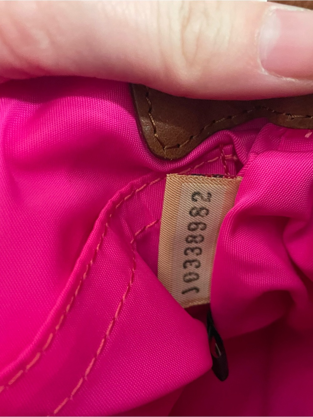 Dooney & Bourke Purple Nylon Shoulder Bag with Brown Leather Trim - Picture 7 of 7